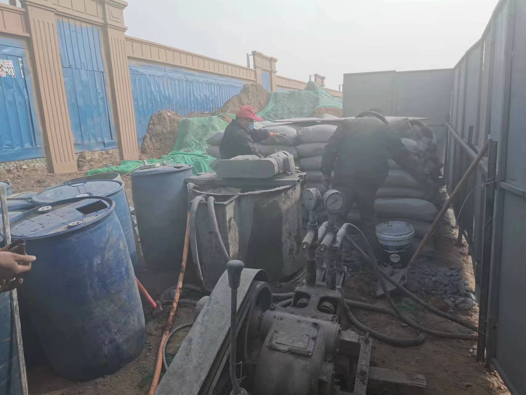 沁园街道地基沉降注浆加固